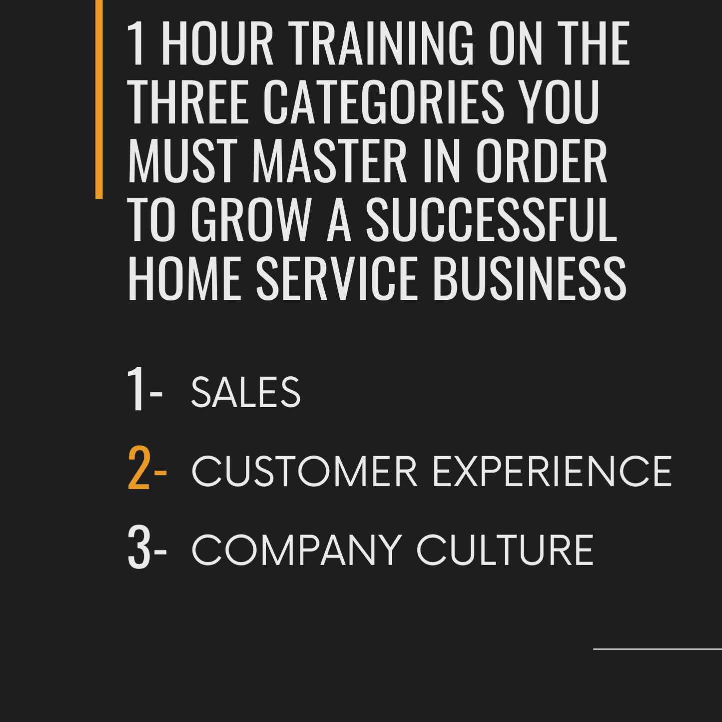Sales, Customer Experience, & Company Culture Training - Service Industry Coach