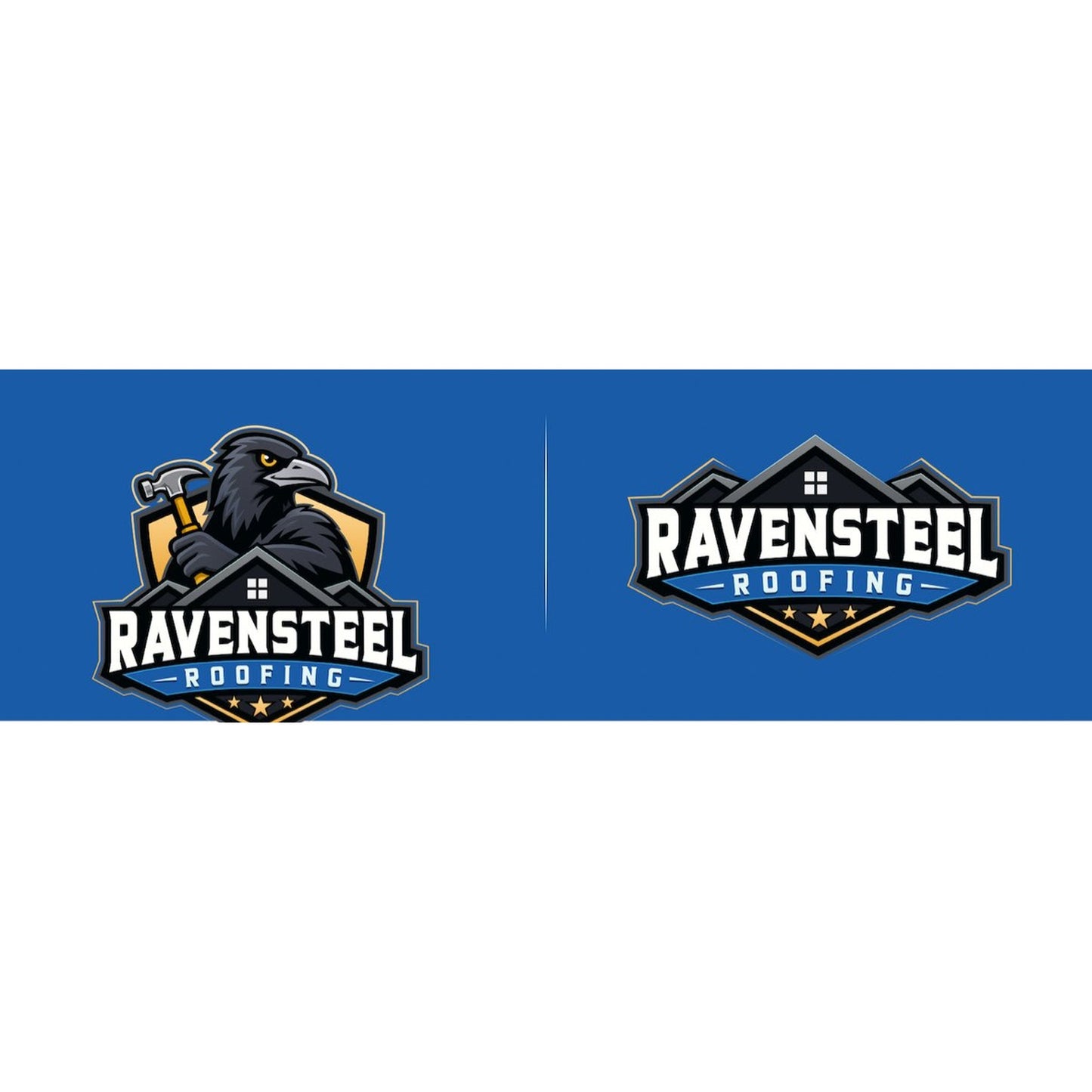 Ravensteel Roofing custom mascot logo design
